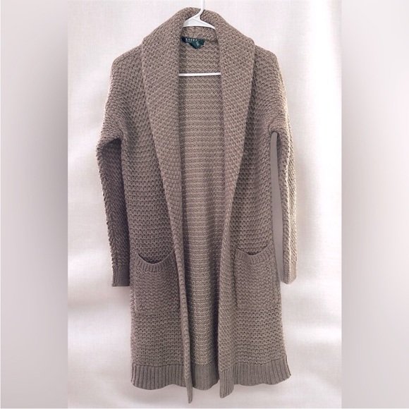 Lauren Ralph Lauren Sweaters - Lauren Ralph Lauren Taupe Knit Cardigan